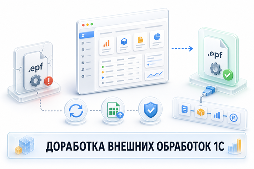 Доработка внешней обработки 1С — адаптация файлов .epf