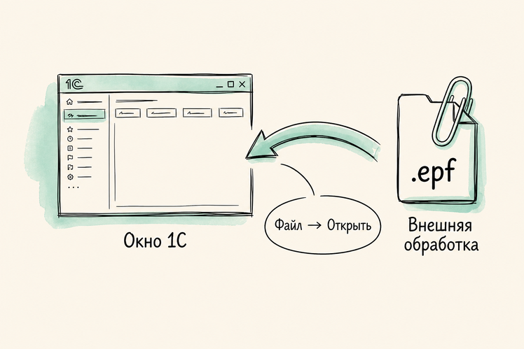 Как открыть внешнюю обработку в 1С