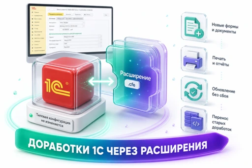 Доработки 1С через расширения