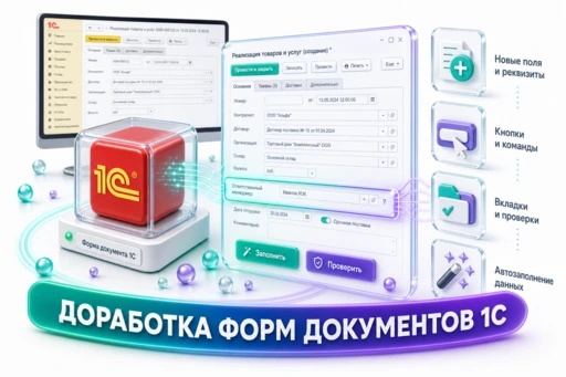 Доработка форм документов 1С